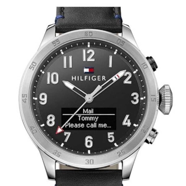 Muški sat Tommy Hilfiger 1791299 s crnim brojčanikom i kožnim kaišem – Cehajic Visoko