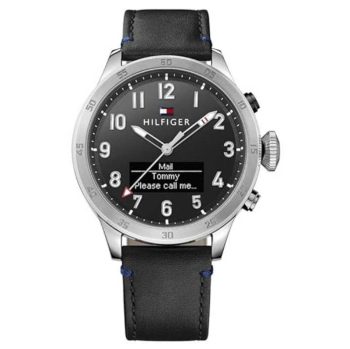 Muški sat Tommy Hilfiger 1791299 s crnim brojčanikom i kožnim kaišem – Cehajic Visoko