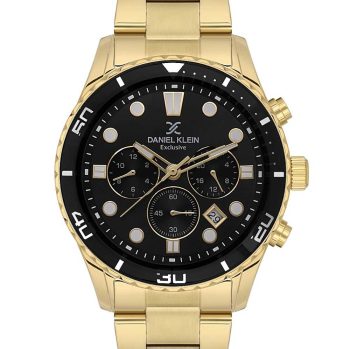 Daniel Klein DK.1.13805-4 muški sat – zlatna boja i crni brojčanik