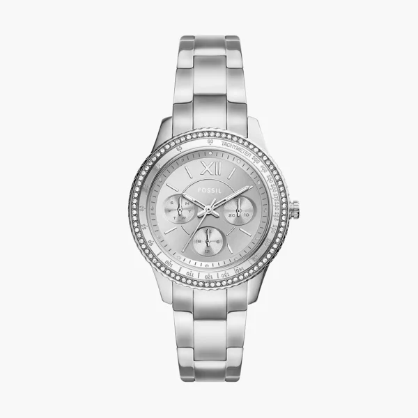 Fossil Stella Sport ES5108 srebreni ženski sat multifunkcionalni cirkoni