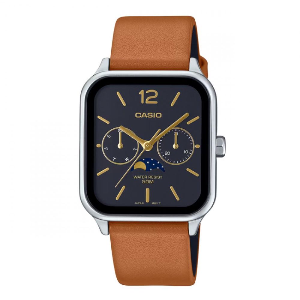 Muški sat Casio Vintage MTP-M305L-1AVER sa prikazom dana i datuma Casio MTP-M305L-1AVER muški sat sa crnom kožnom narukvicom