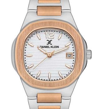 Daniel Klein DK.1.13581-6 ženski sat – srebrno-rosegold kombinacija i četvrtasti okvir