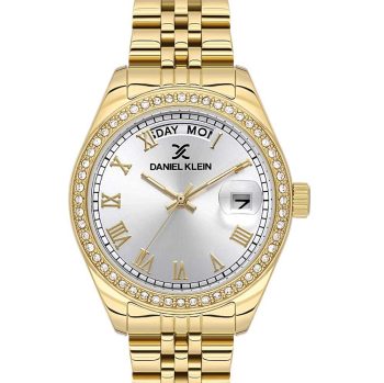 Daniel Klein DK.1.13867-3 ženski sat – zlatna boja i rimske oznake