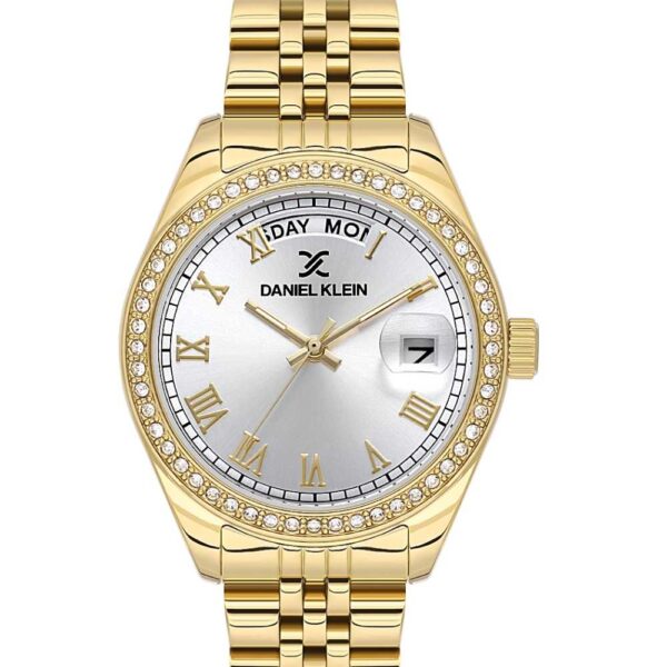 Daniel Klein DK.1.13867-3 ženski sat – zlatna boja i rimske oznake