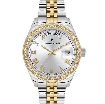 Daniel Klein DK.1.13867-4 ženski sat – srebrno-zlatni s rimskim brojevima