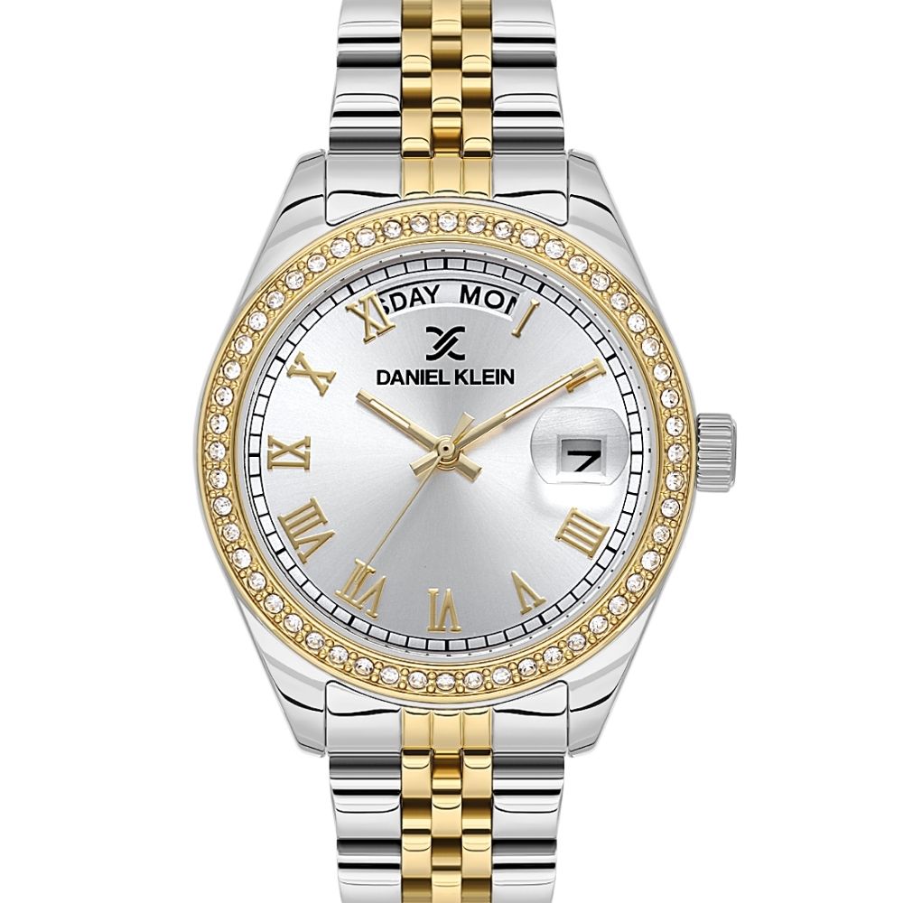 Daniel Klein DK.1.13867-4 ženski sat Daniel Klein DK.1.13867-4 ženski sat – srebrno-zlatni s rimskim brojevima