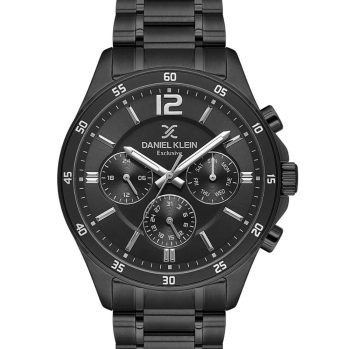 Daniel Klein DK.1.13972-5 muški sat – crni dizajn i hronografski brojčanik