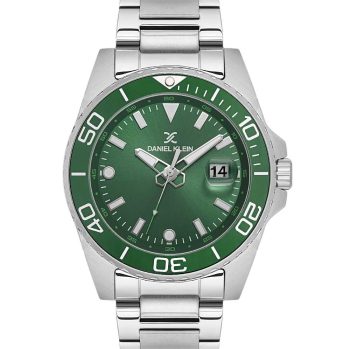 Daniel Klein DK.1.13990-6 muški sat – zelena boja brojčanika i čelična narukvica