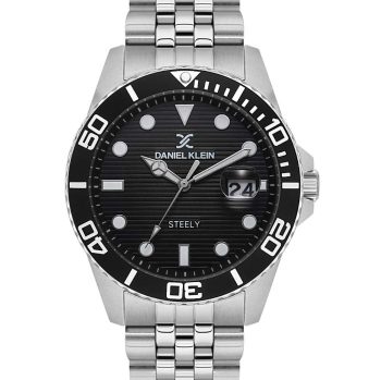 Daniel Klein DK.1.14029-1 muški sat – crni brojčanik i čelična narukvica