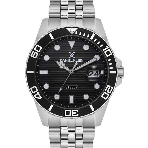 Daniel Klein DK.1.14029-1 muški sat – crni brojčanik i čelična narukvica