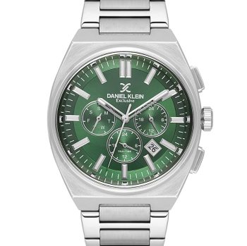 Daniel Klein DK.1.14080-3 muški sat – srebrni čelik i zeleni brojčanik