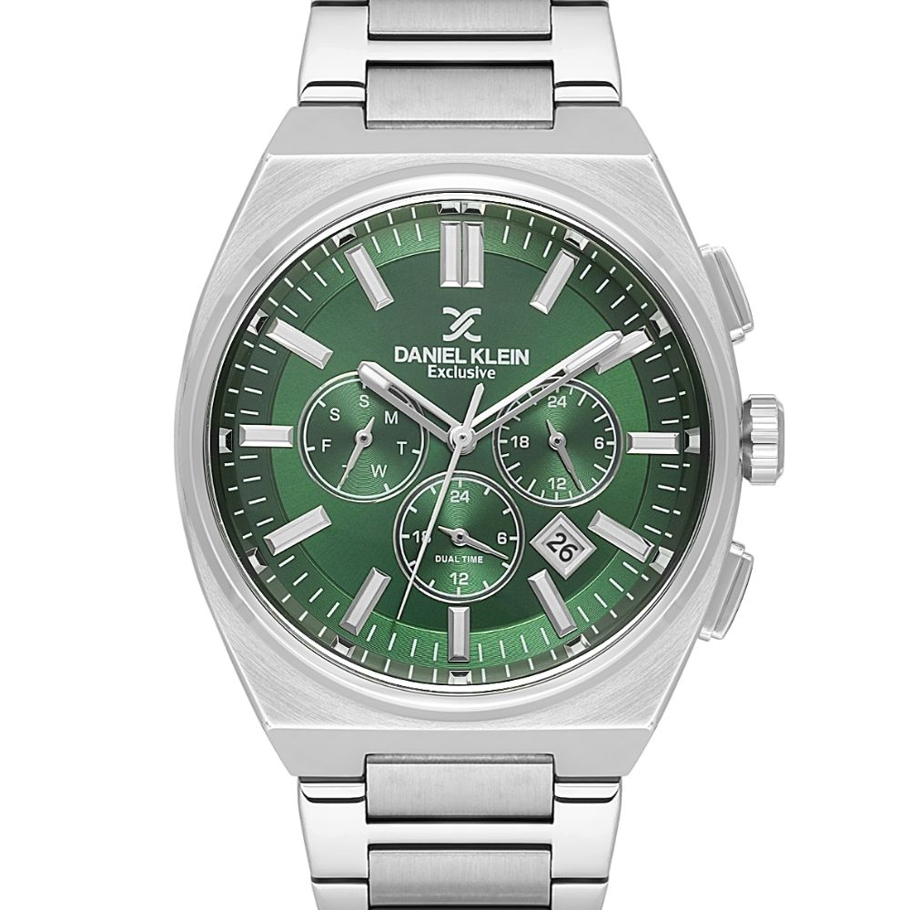 Daniel Klein DK.1.14080-3 muški sat Daniel Klein DK.1.14080-3 muški sat – srebrni čelik i zeleni brojčanik