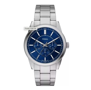 Fossil Pearson FS6134 muški sat sa plavim brojčanikom i čeličnom narukvicom