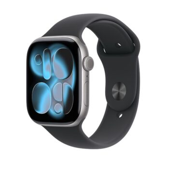 Apple Watch 11 GPS 42mm Space Grey sa crnom Sport Band narukvicom