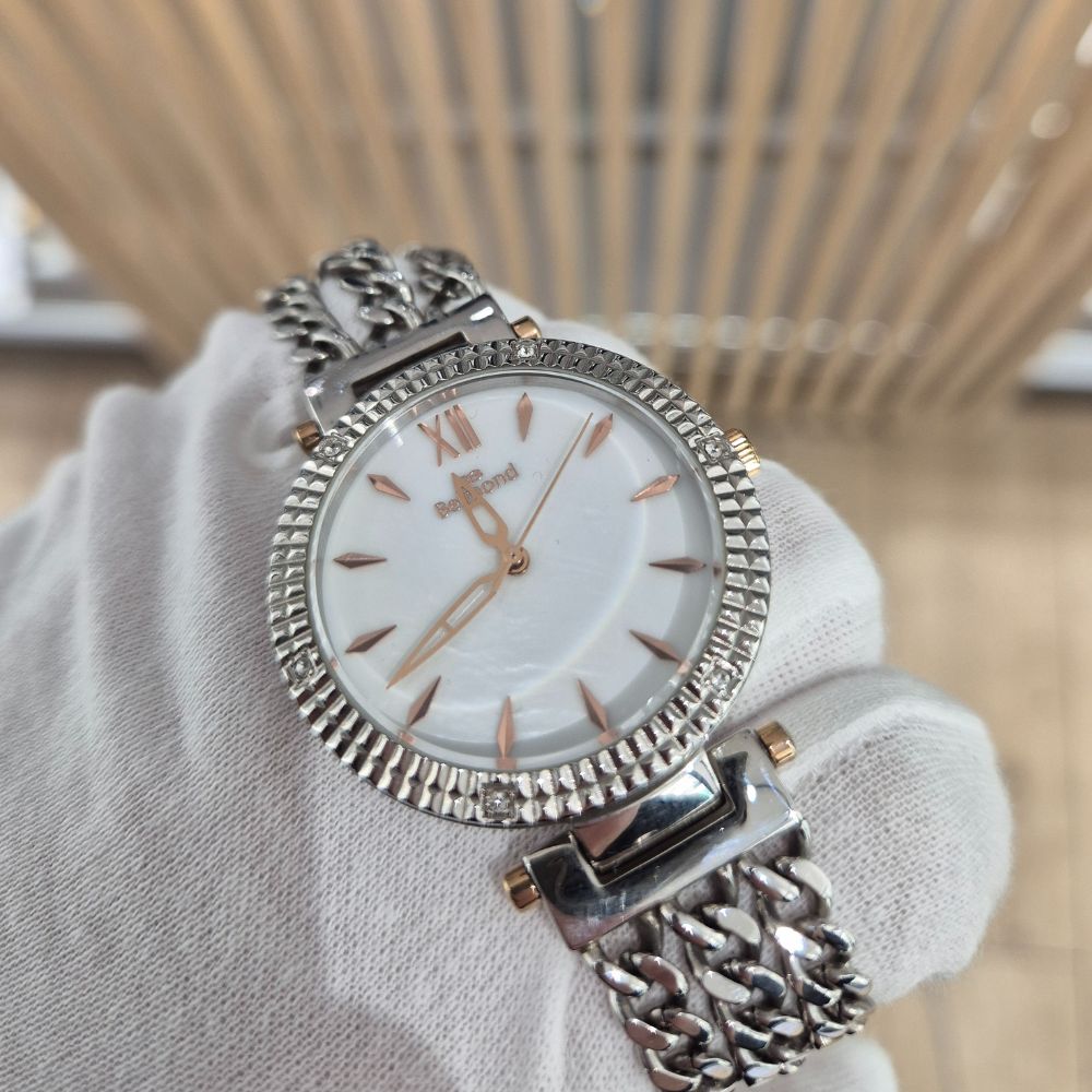 zenski-sat-belmond-bijeli-brojcanik-cehajic-visoko (2) Ženski sat Belmond bijeli brojčanik čelična narukvica