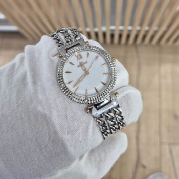 Ženski sat Belmond bijeli brojčanik čelična narukvica