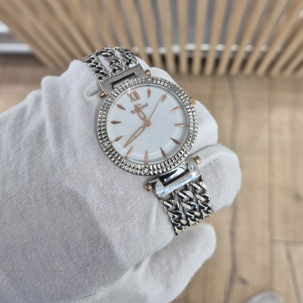 Ženski sat Belmond Ženski sat Belmond bijeli brojčanik čelična narukvica