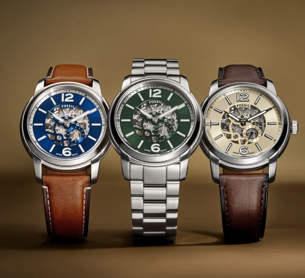 Fossil Heritage ME3262 Automatski Sat Zeleni Skeleton