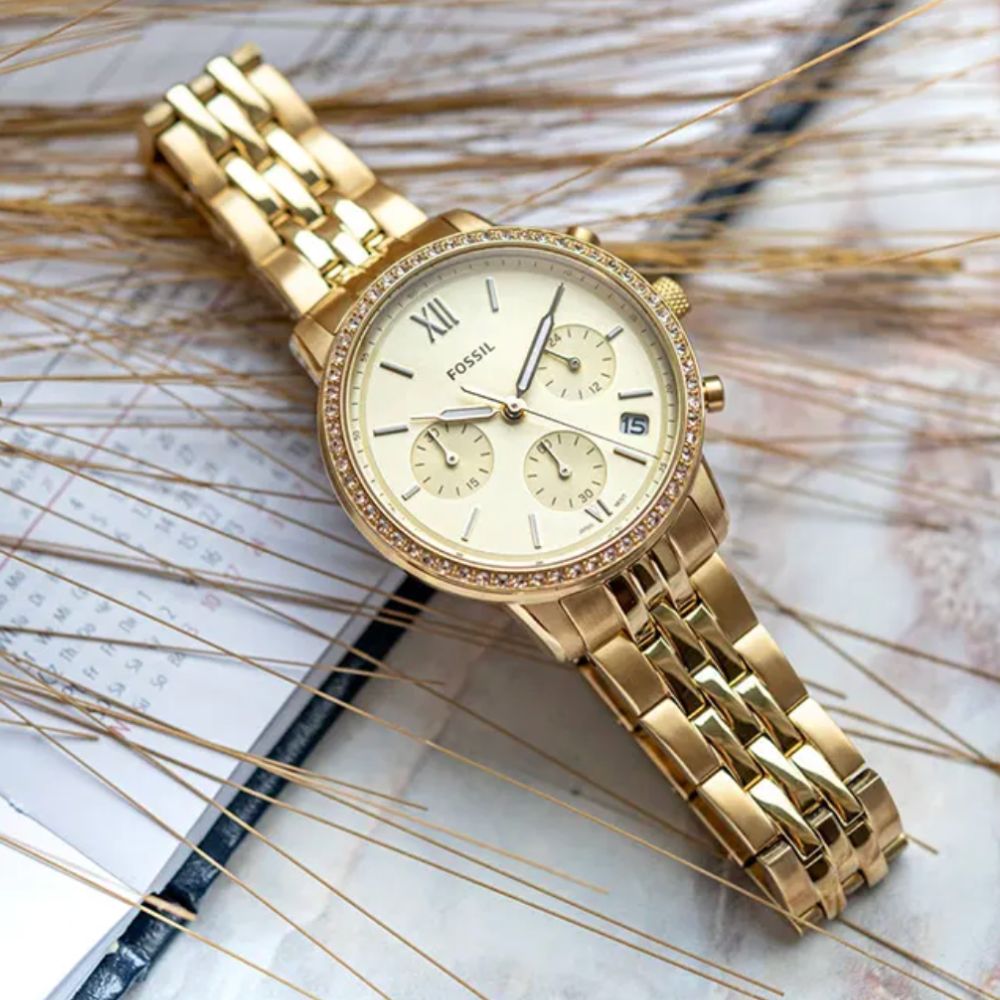 Fossil Neutra ES5219 Zlatni Ženski Sat sa Cirkonima