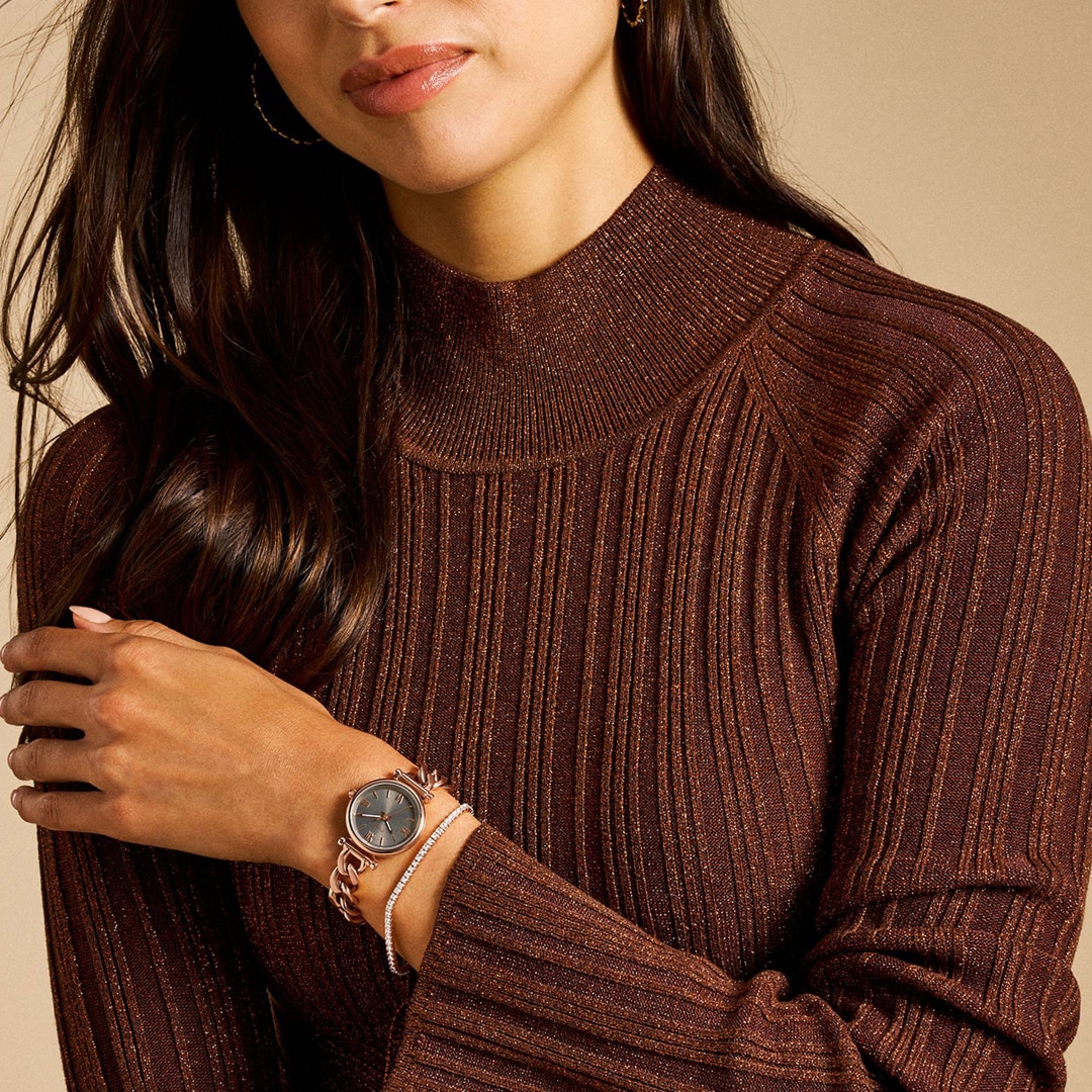 Fossil Carlie ES5378SET Ženski Sat Rose Gold