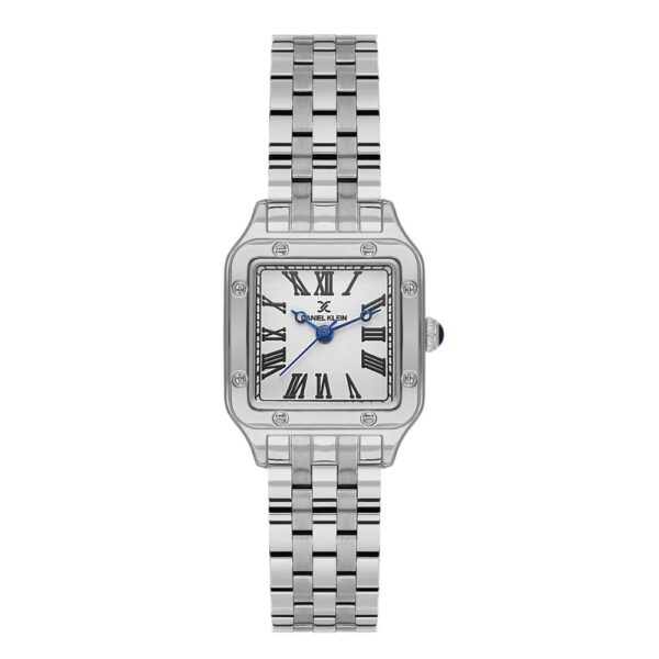 Ženski sat Daniel Klein DK.1.14104-1 srebrni sa četvrtastim kućištem i rimskim brojevima
