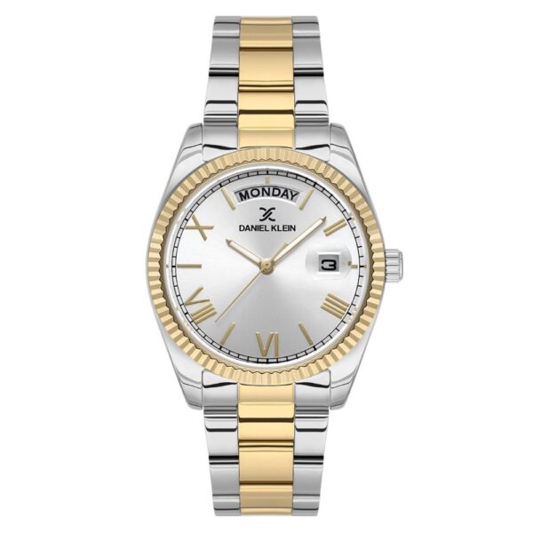 Ženski sat Daniel Klein DK.1.13764-4 dvobojni sa prikazom dana u sedmici i fasetiranim okvirom