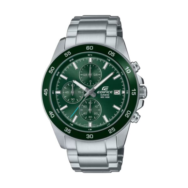 Casio Edifice EFR-526D-3AV muški hronograf sat sa čeličnom narukvicom i zelenim brojčanikom – Čehajjić Visoko