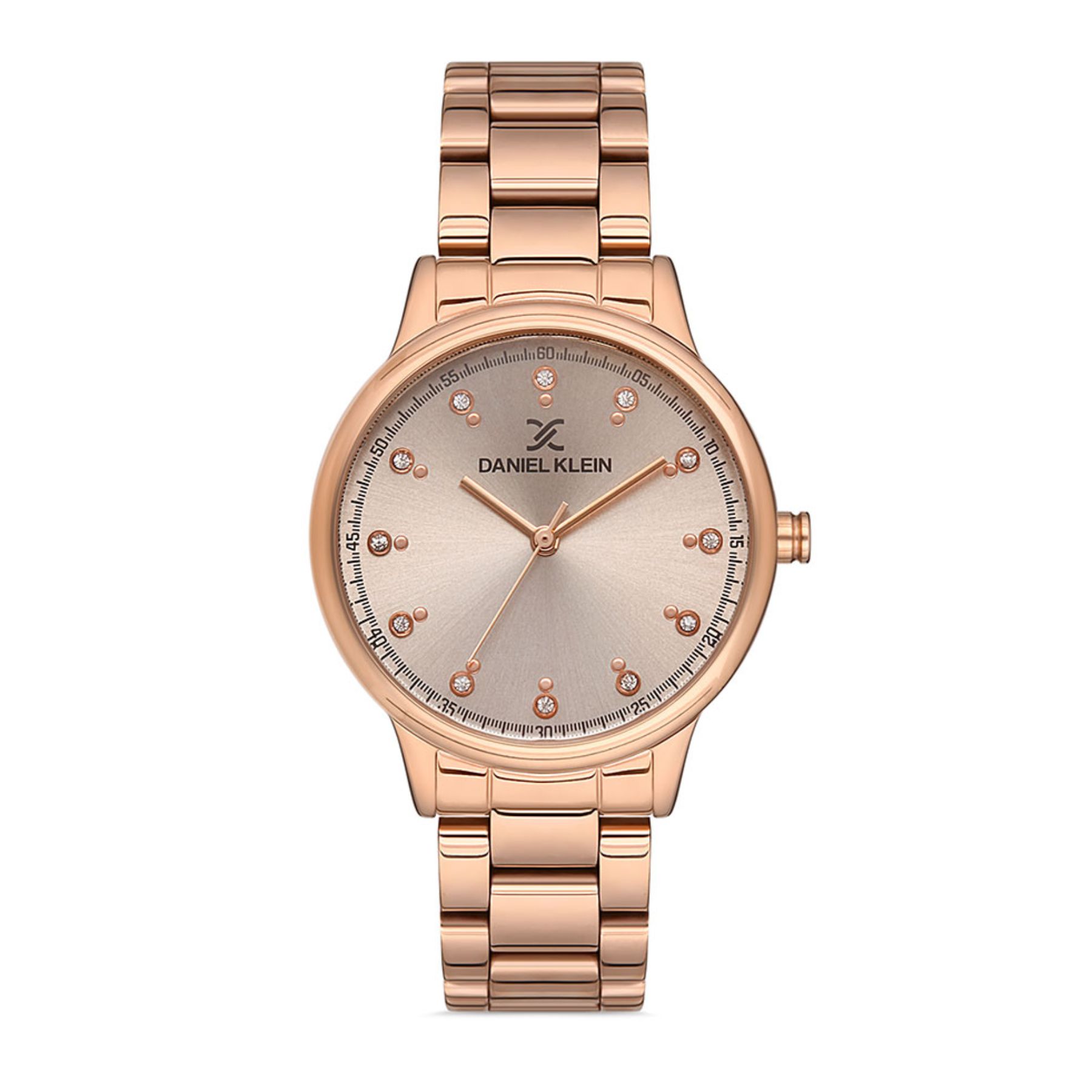 Ženski sat Daniel Klein DK.1.13059-5 u Rose Gold boji sa kristalima na indeksima