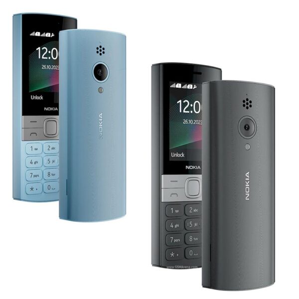 Mobilni telefon Nokia 150 model 2023 sa fizičkom tastaturom u dostupnim bojama