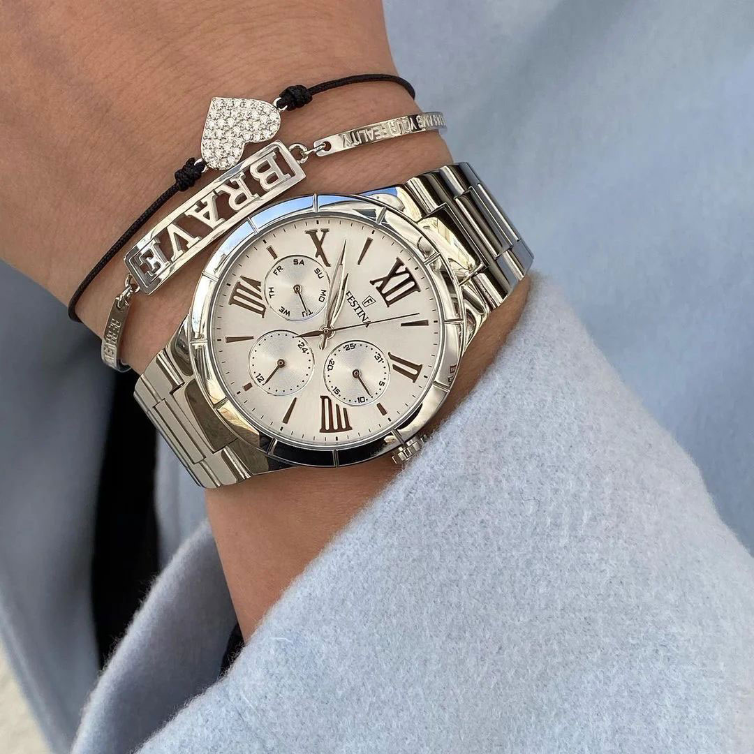 Festina F16716/1 ženski sat srebreni brojčanik nehrđajući čelik