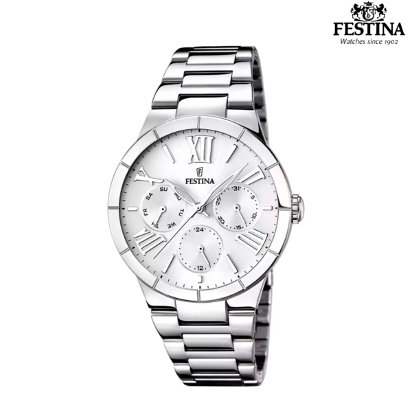 Festina F16716/1 ženski sat srebreni brojčanik nehrđajući čelik multifunkcionalni