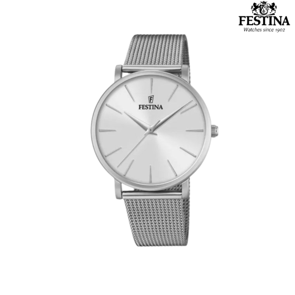 Festina F20475/1 ženski sat srebreni brojčanik milanese pancir narukvica čelik