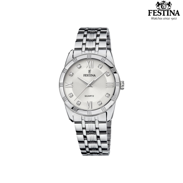Festina Mademoiselle F16940 ženski sat srebreni brojčanik kristali nehrđajući čelik