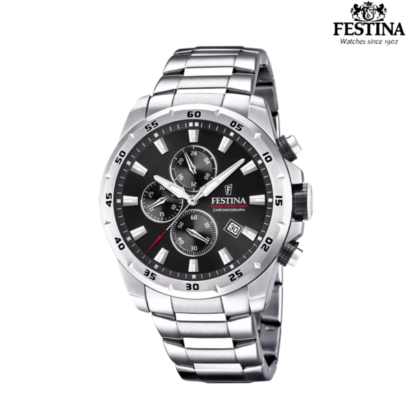 Festina F20463/4 muški sportski sat crni brojčanik nehrđajući čelik