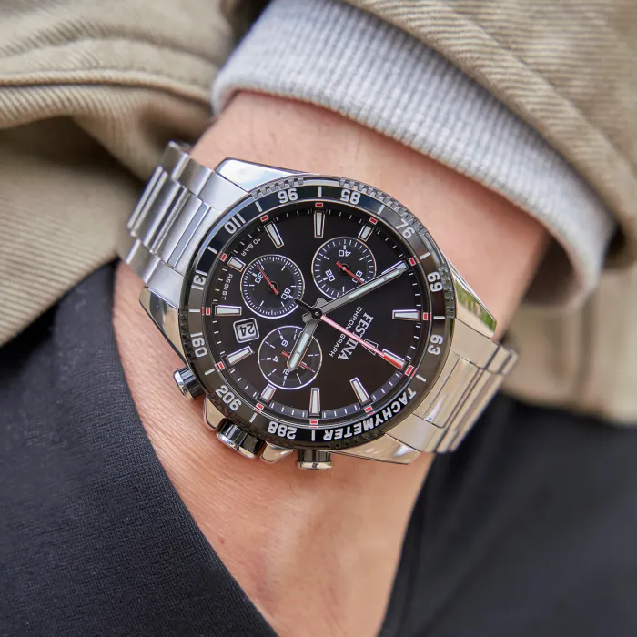 Festina Chronograph F20560/6 muški sat crni brojčanik crveni detalji