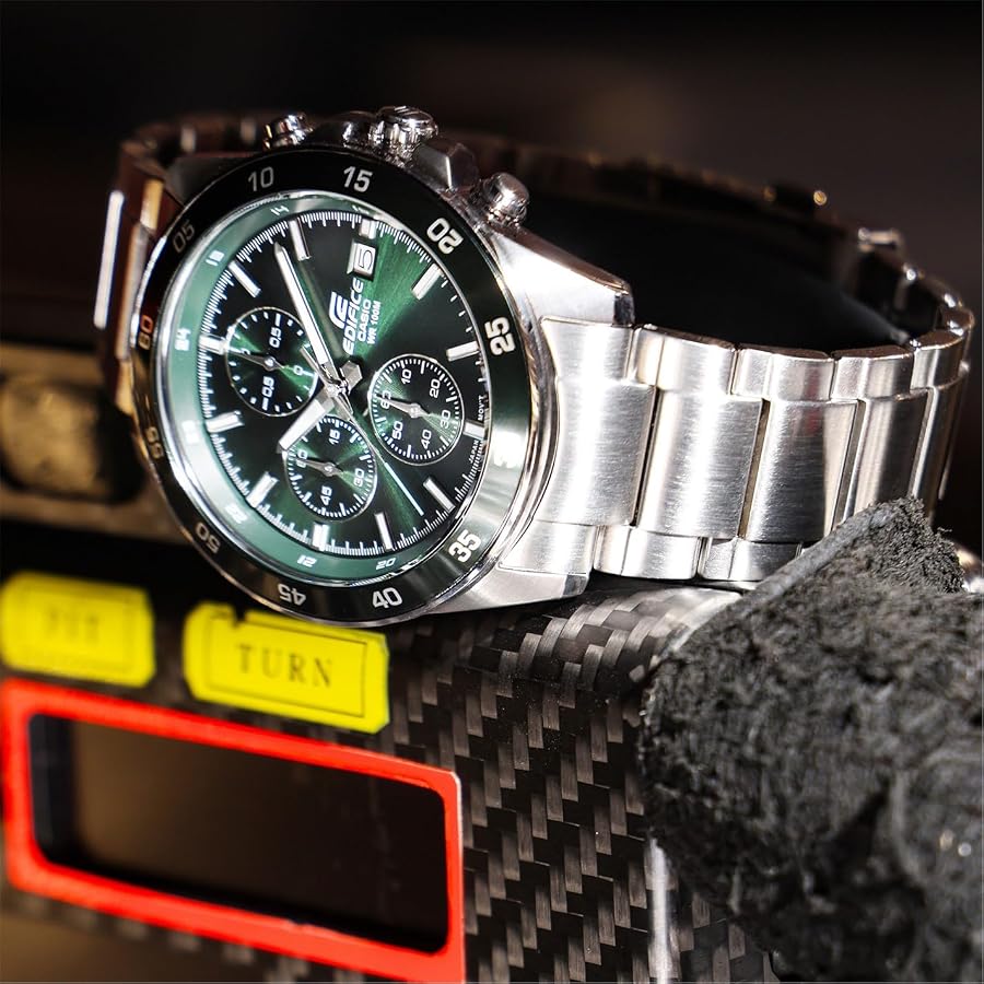 Casio Edifice EFR-526D-3AVUEF zeleni brojčanik srebreni čelik sat muški