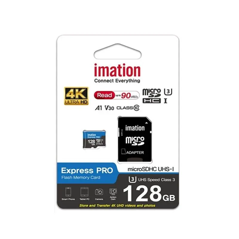IMATION MicroSD UHS-I U3 V30 4K Memory Card 128GB IMATION-kartica-SD-128GB-UHS-I-U3-class-10-V30-4K-memorijska-kartica