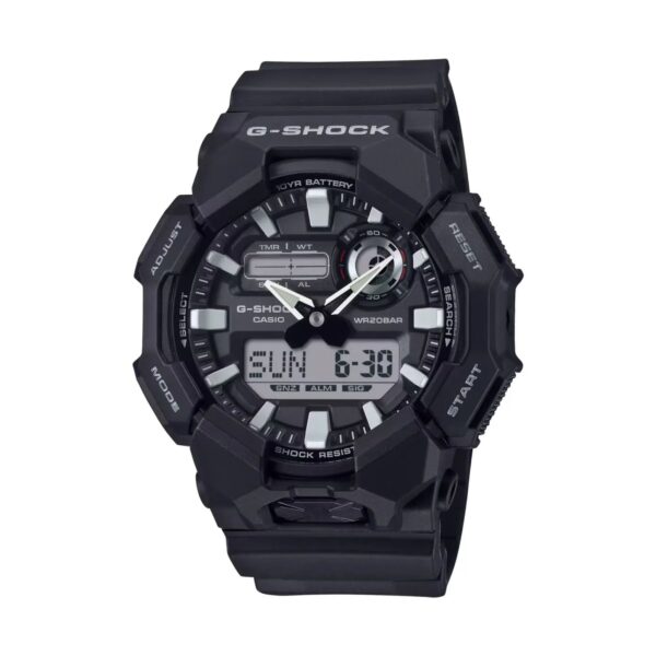 Casio G-Shock GA-100-1A2ER crni polimer bijeli detalji sportski sat muški
