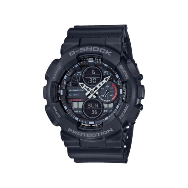 Casio G-Shock GA-140-1A1ER crni polimer sivi detalji sportski sat muški