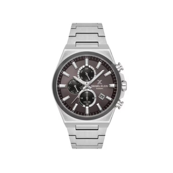 Daniel Klein D.K.1.14347-5 srebreno kućište sivi brojčanik metalna narukvica sat muški