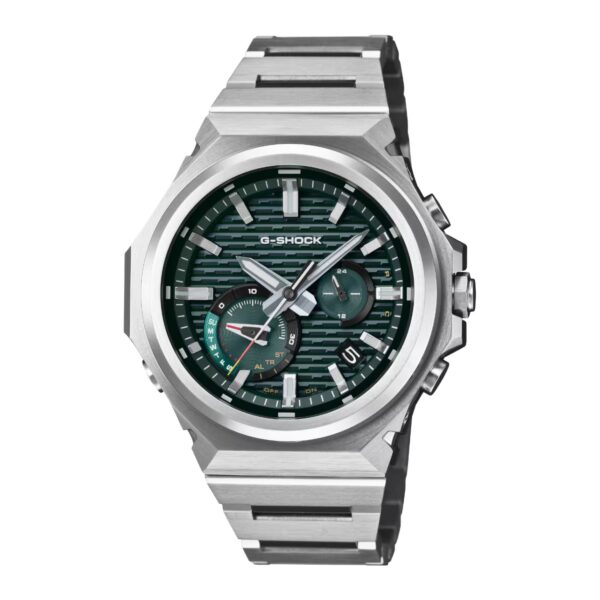 Casio G-Shock GST-B1000D-3A srebreno kućište zeleni brojčanik metalna narukvica muški sat