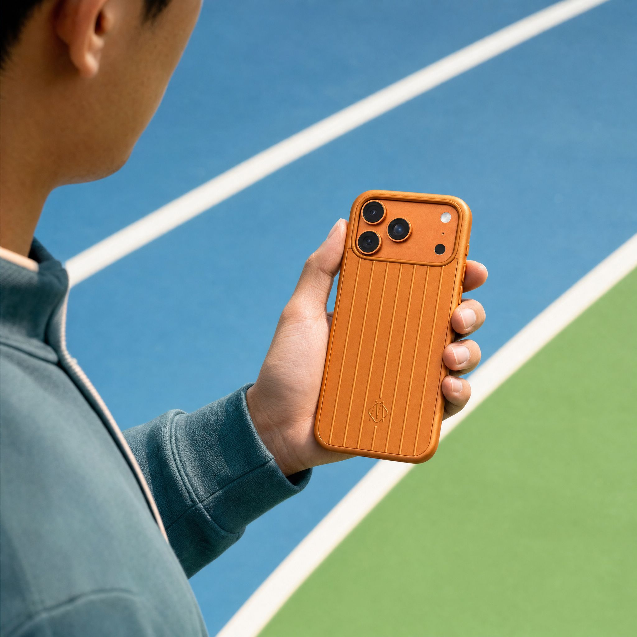 Rimowa-Ribbed-zastitna-maska-premium-zamjenski-model-rebrasti-dizajn-orange